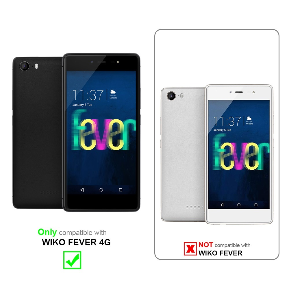 Due telefoni affiancati. Uno compatibile con WIKO FEVER 4G, l'altro non con WIKO FEVER.