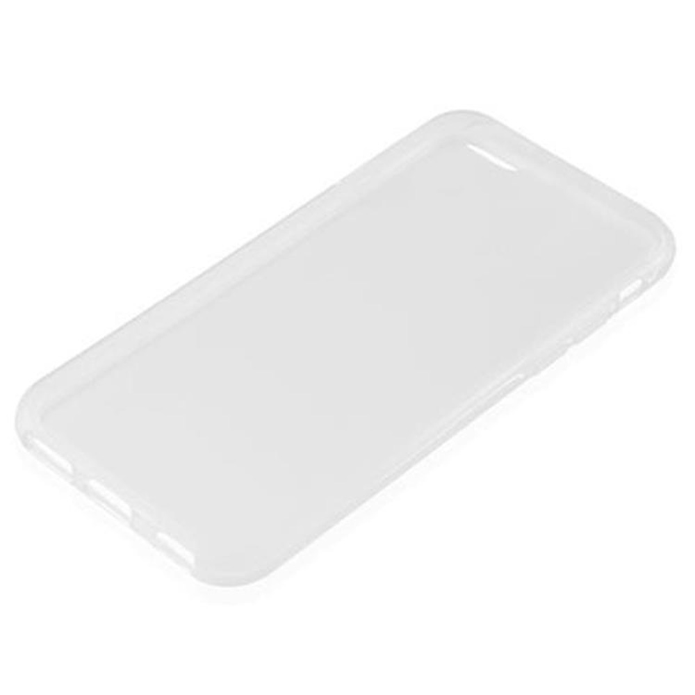 Custodia trasparente per telefono, forma rettangolare.