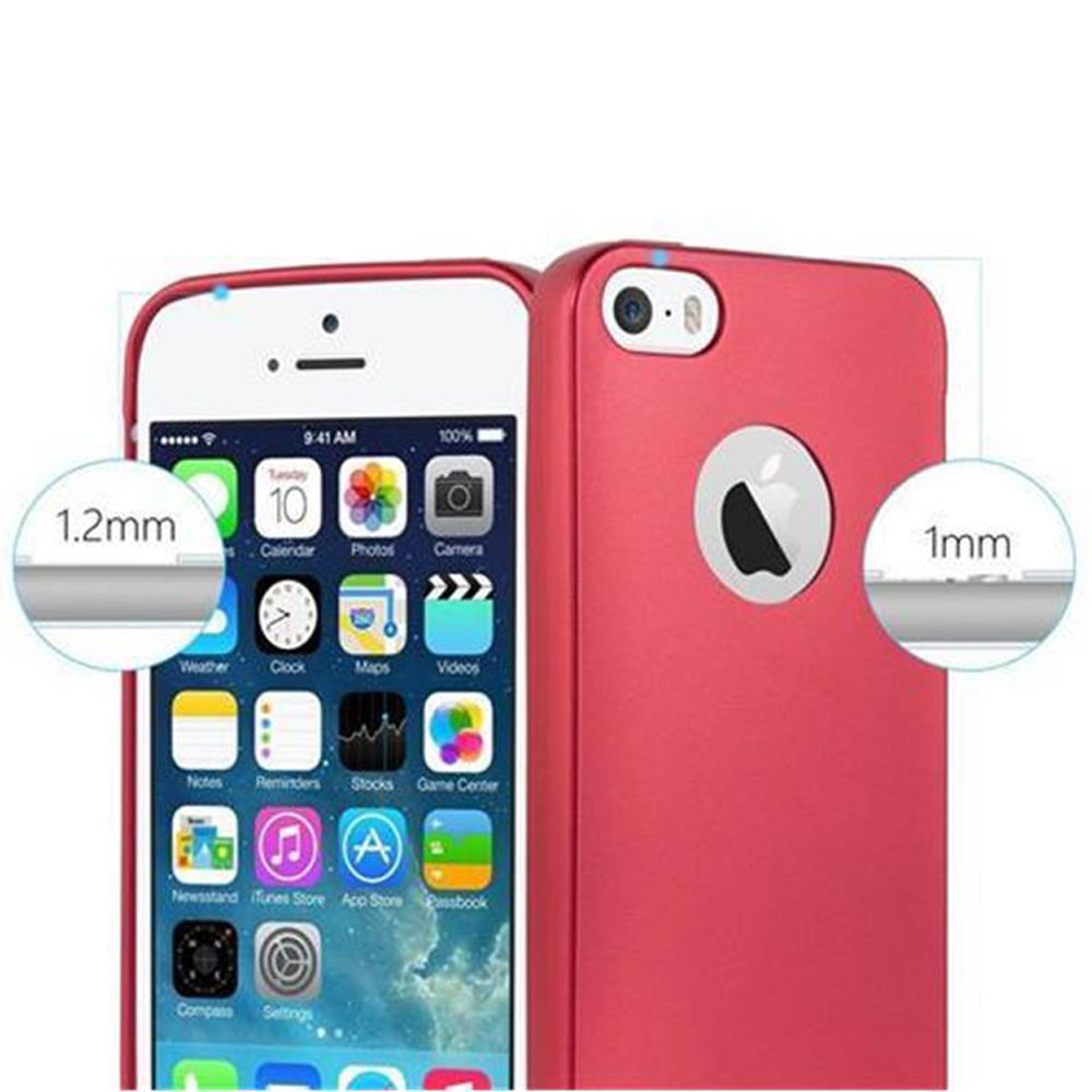 Telefono rosa con schermo che mostra icone. Anche il retro è rosa.