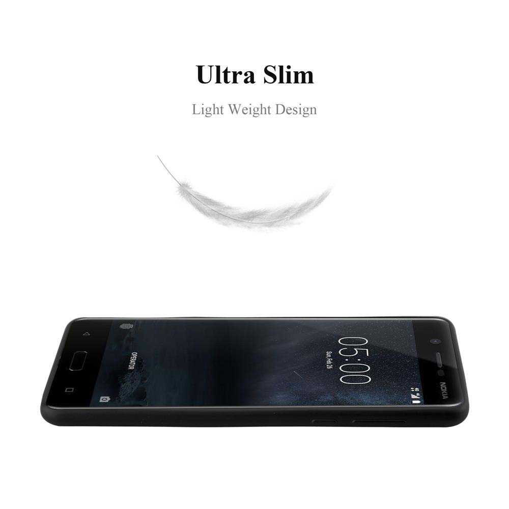 Telefono nero con una piuma sopra, che suggerisce un design leggero, per un telefono Nokia.
