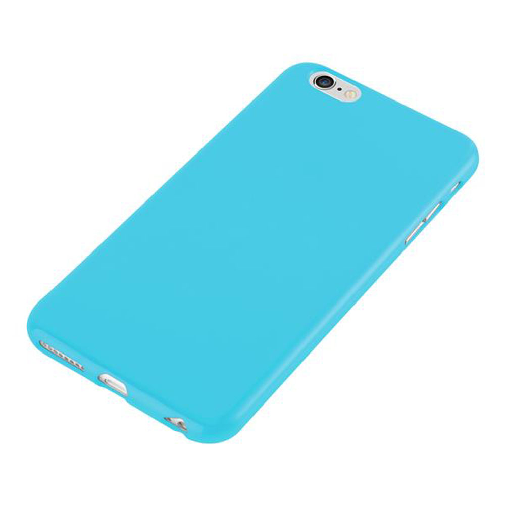 Custodia per telefono azzurra.