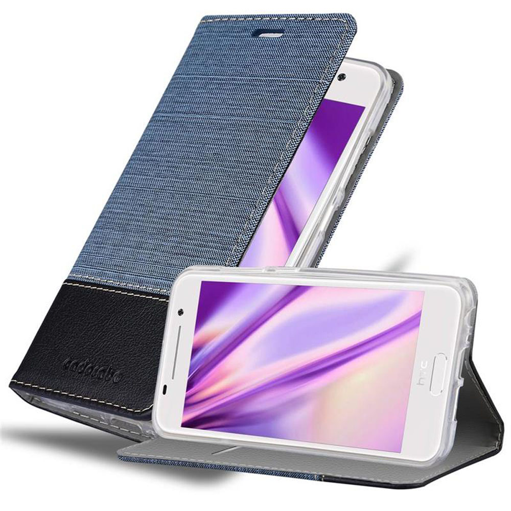 Cadorabo Custodia Libro per HTC One A9 in NERO GRAFITE - con Vani di