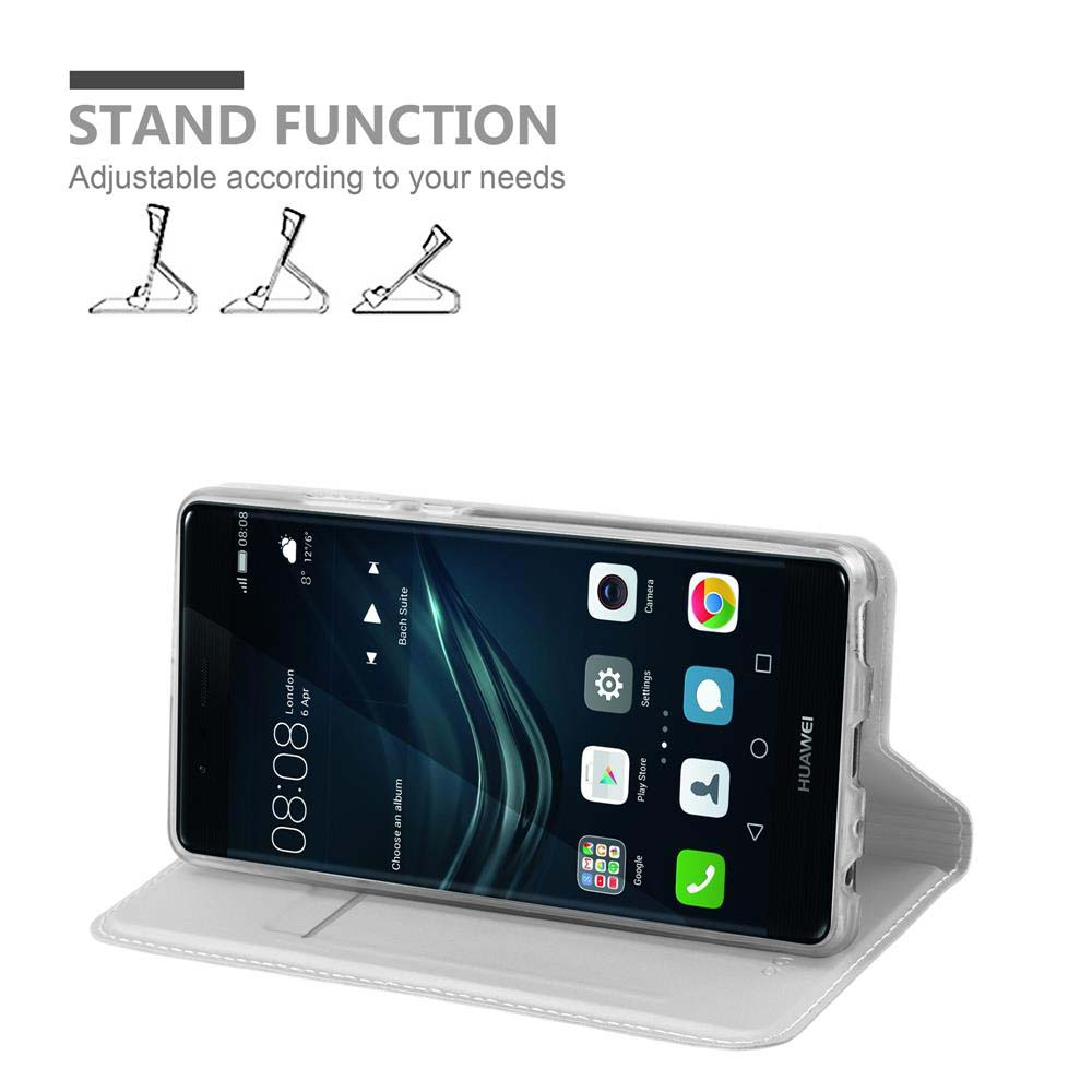 Ein Telefon in einer Hülle, geöffnet, um den Bildschirm anzuzeigen, mit Ständerfunktion.