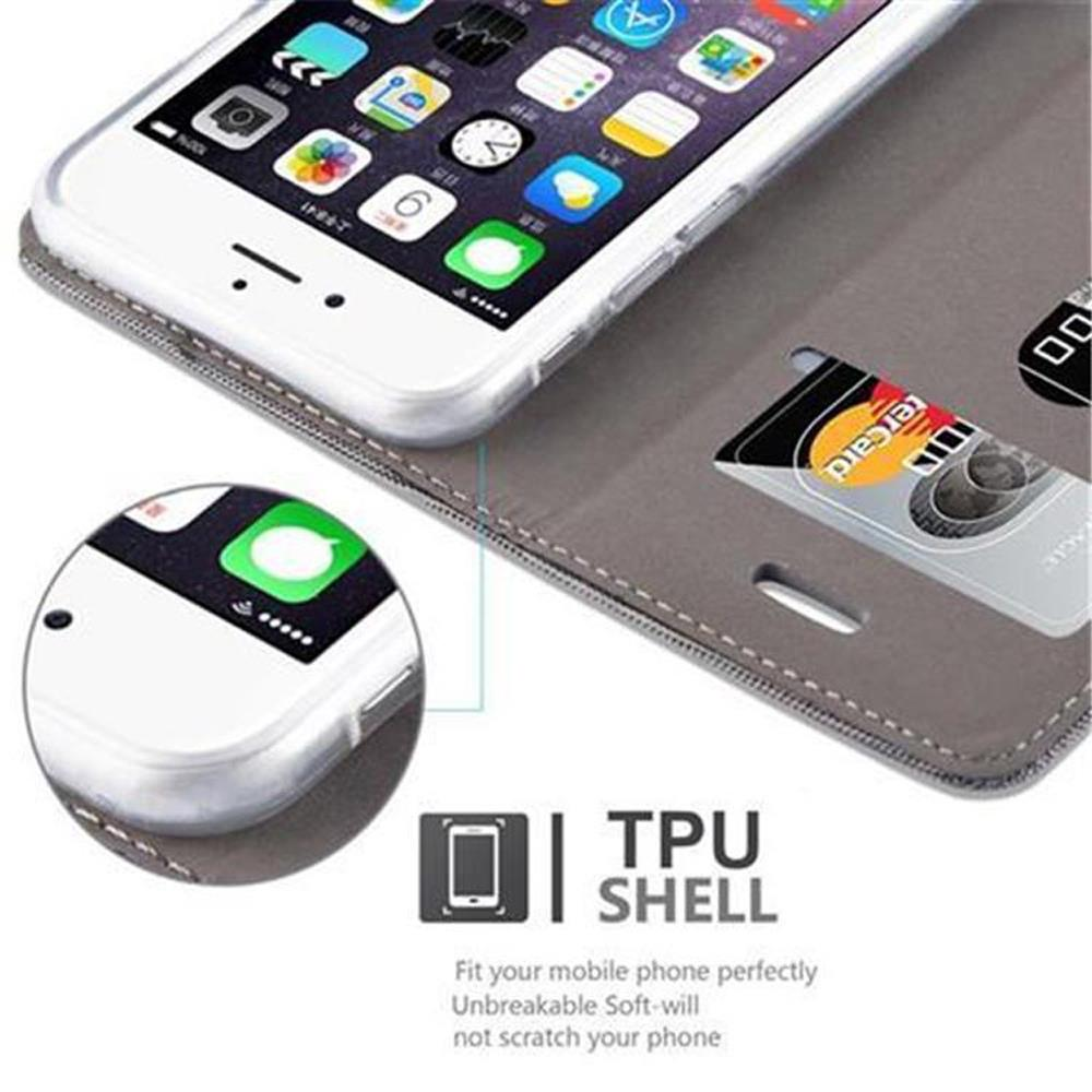 Un telefono in una custodia con fessura per schede. Testo: TPU SHELL.