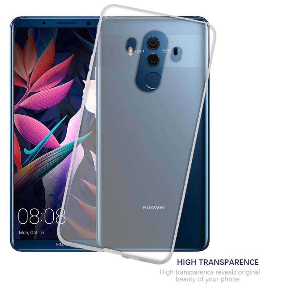 Una custodia trasparente per telefono su un telefono blu, che mostra la bellezza originale del telefono.