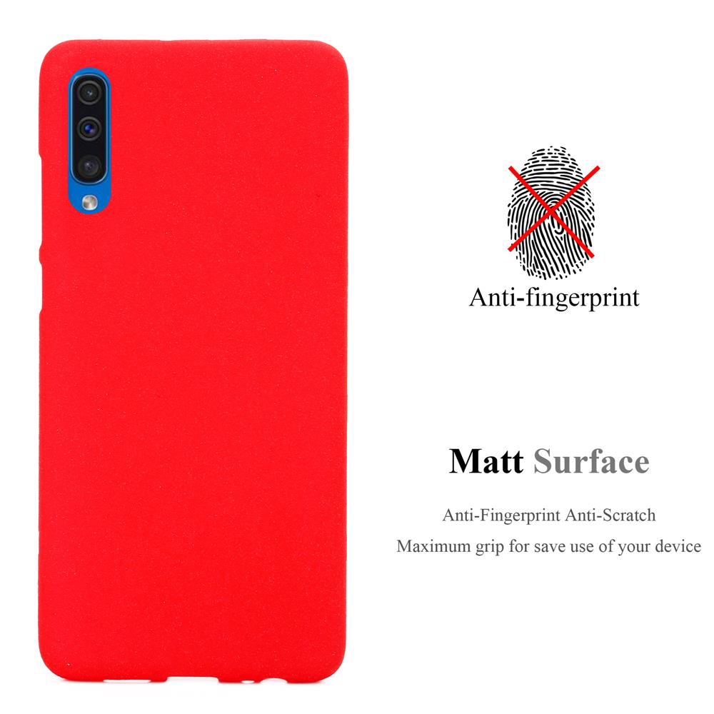 Custodia rossa per telefono con superficie opaca, funzione anti-impronta e protezione antigraffio.