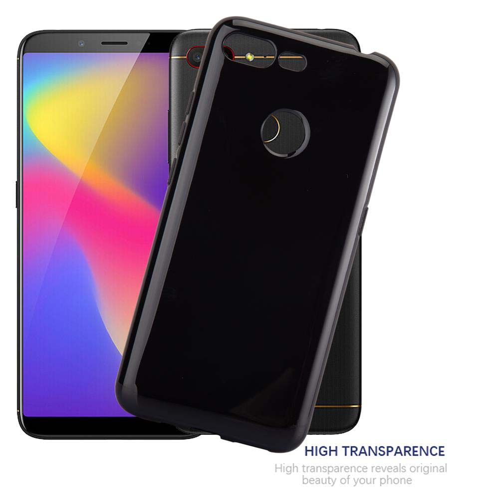 Schwarzes Telefon mit schwarzer Hülle, das die ursprüngliche Schönheit des Telefons hervorhebt. Hohe Transparenz.
