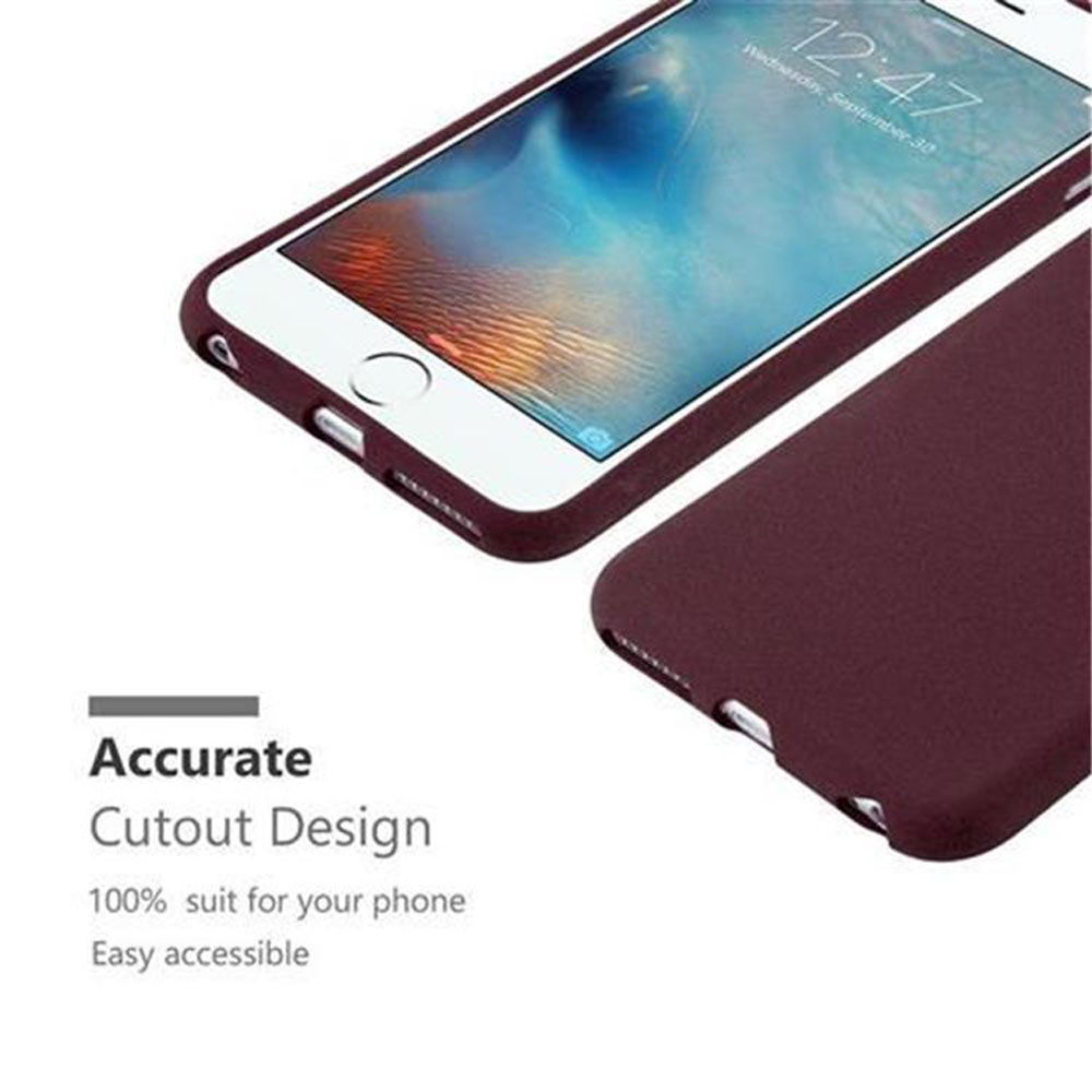 Custodia per telefono con un telefono all'interno con un design di ritaglio accurato, che mostra il display del telefono.