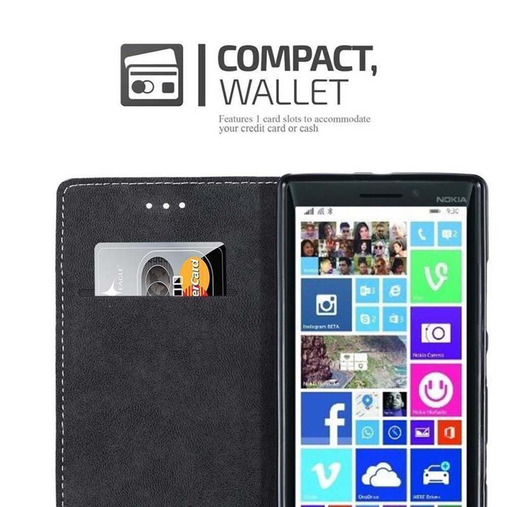 Una custodia per telefono con uno slot per carta di credito. Lo schermo del telefono è acceso, mostrando le icone delle app.