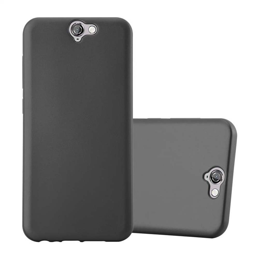Coques de téléphone gris foncé. Deux coques sont présentées, dos face à la caméra.