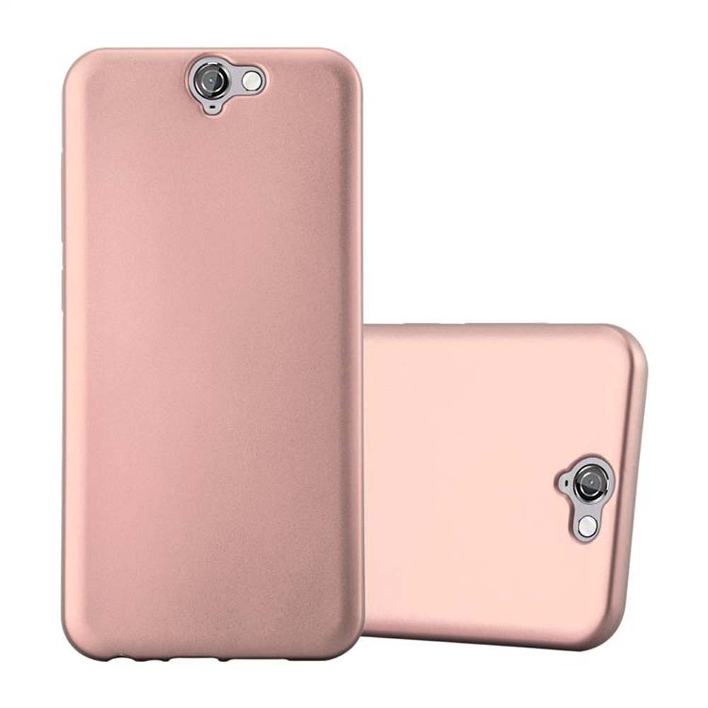 Deux coques de téléphone roses, l'une montrant l'arrière avec une caméra et l'autre, l'arrière du téléphone.