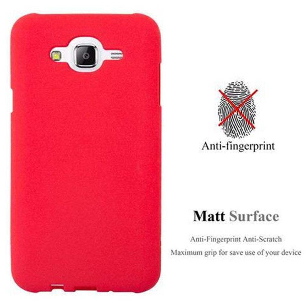 Custodia rossa per telefono con design anti-impronte. Superficie opaca, antigraffio, presa massima.