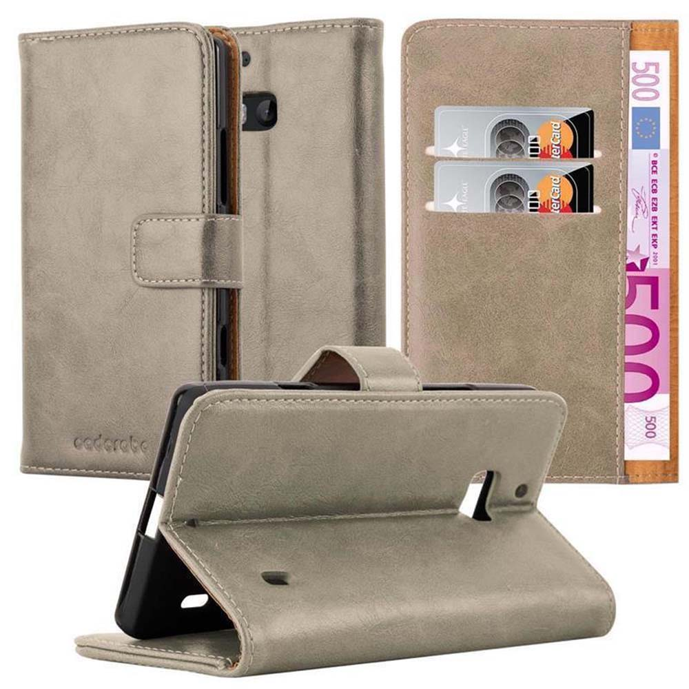 Funda de teléfono con ranuras para tarjetas de crédito y un teléfono. La funda está abierta.