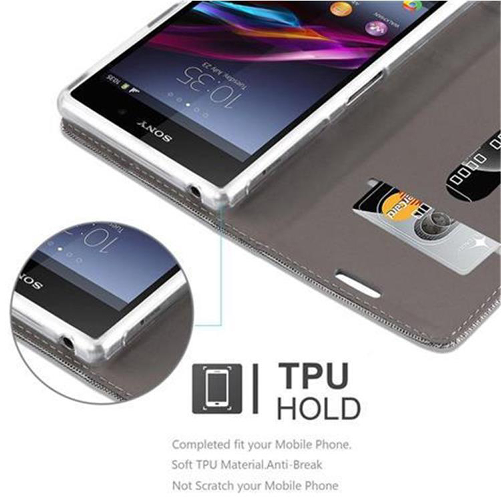 Telefono in custodia, con fessura per carte e supporto in TPU, completo per il telefono cellulare.