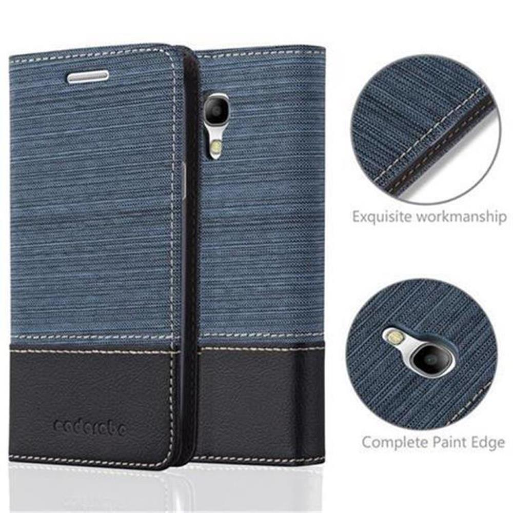Funda para teléfono azul y negra con detalles: exquisita mano de obra y borde de pintura completo.