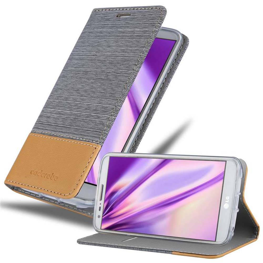 Dos teléfonos en fundas. Uno abierto con cubierta gris y marrón, otro con pantalla rosa y morada.