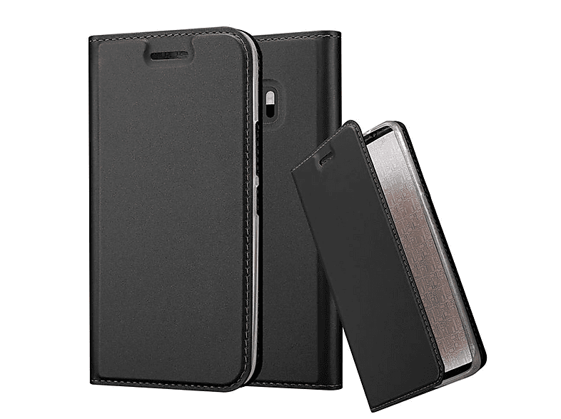 Cadorabo Custodia Libro per HTC One M10 in NERO GRAFITE - con Vani di