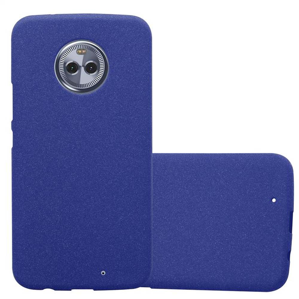 Dos fundas de teléfono azules. Una vertical, otra horizontal.