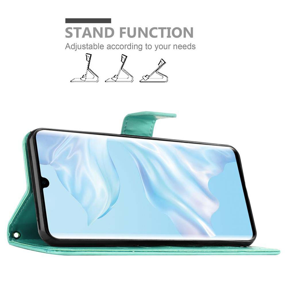 Telefono in una custodia con supporto. Testo 'STAND FUNCTION'.