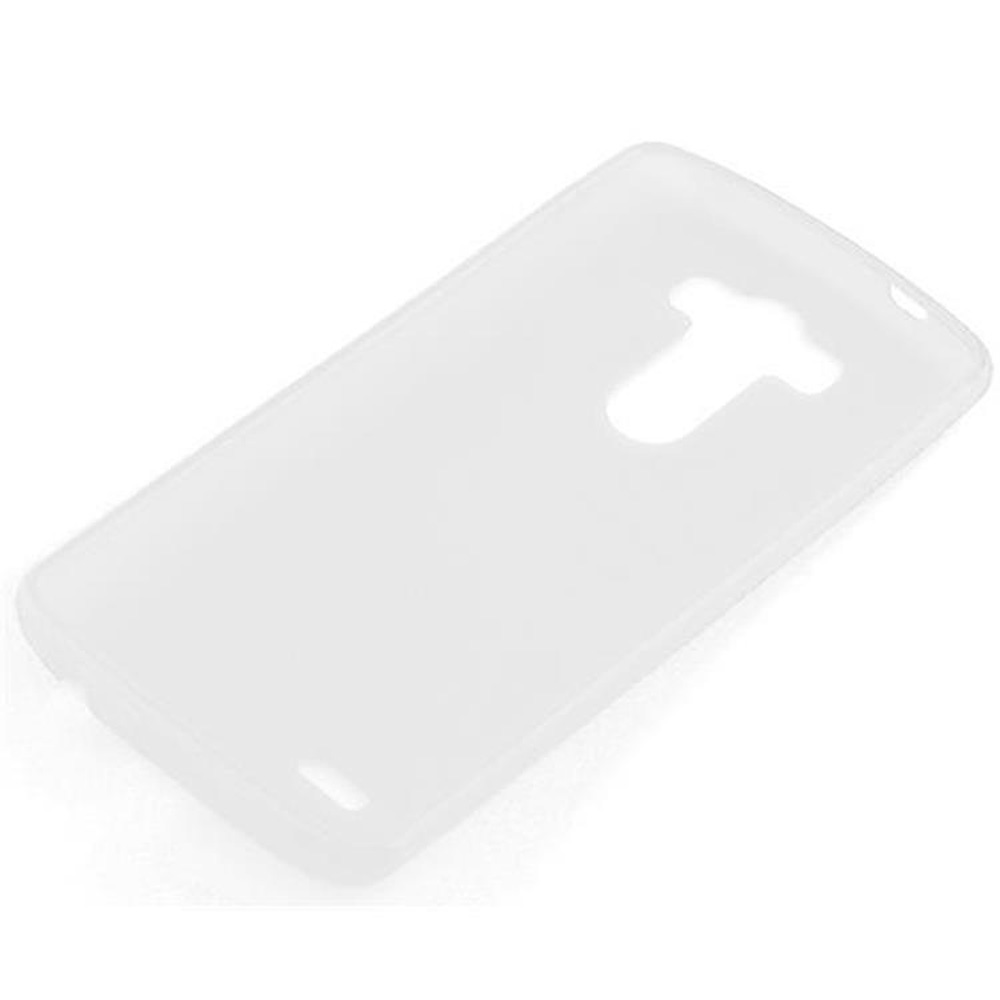 Funda de teléfono blanca, color sólido, diseño simple.