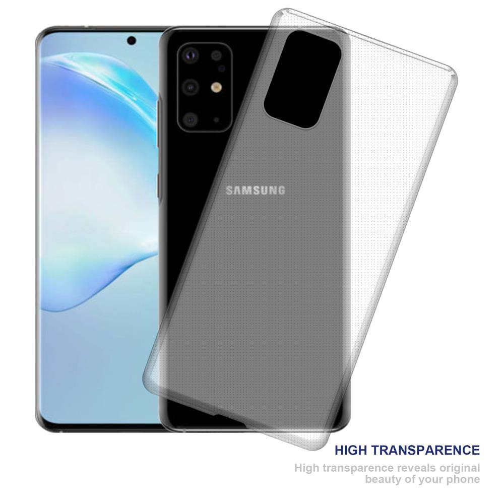 Zwei Telefone und eine transparente Handyhülle. Ein Telefon ist blau, das andere schwarz.