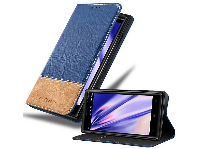 Cadorabo Custodia Libro Portafoglio Per Nokia Lumia 830 – Grigio Chiaro/Marrone, Con Slot Carte E Chiusura Magnetica