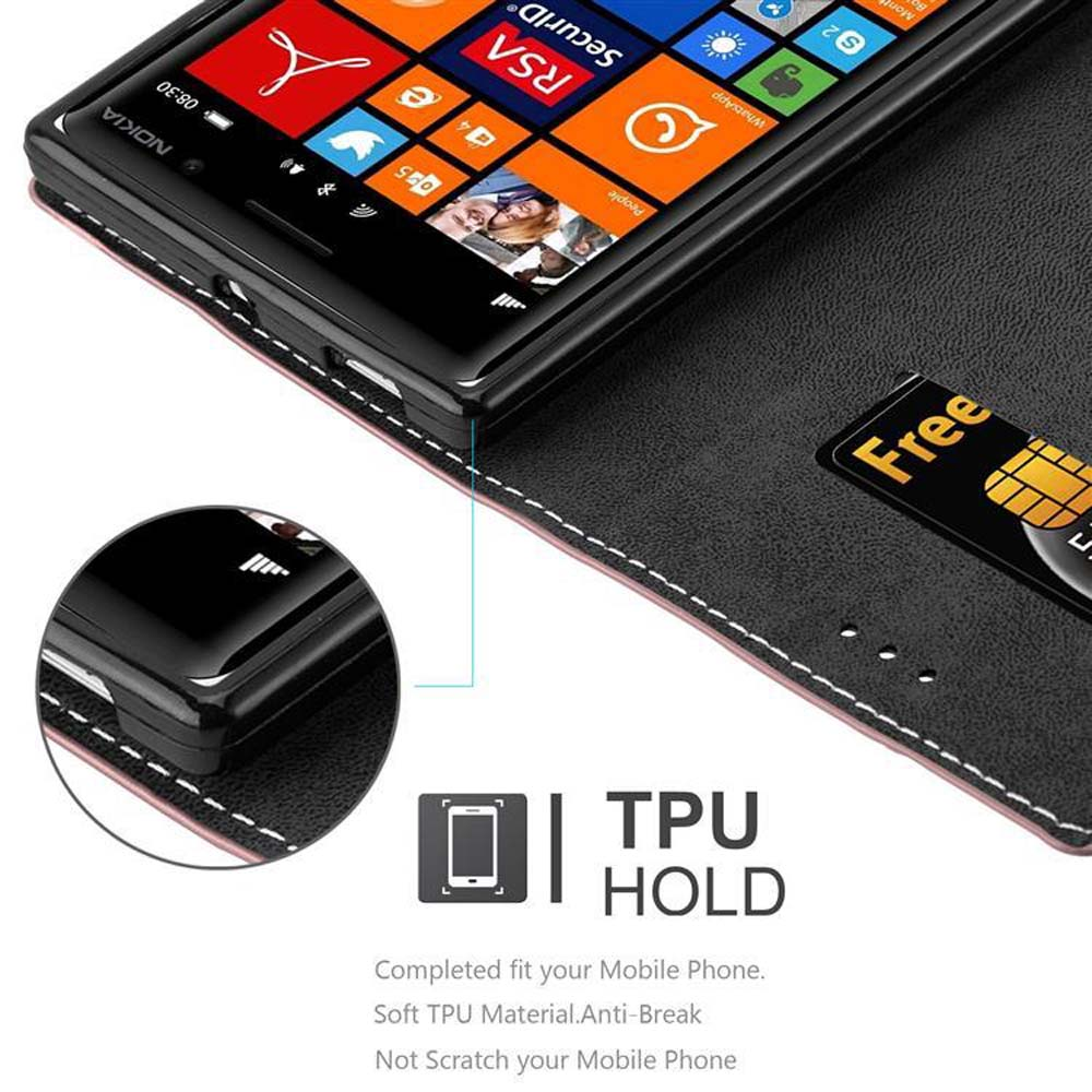 Telefono nero in custodia, con slot per schede e una scheda con scritto Free.