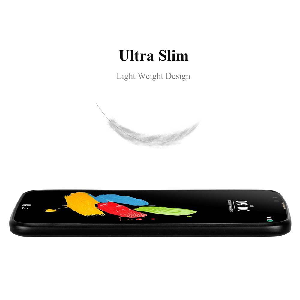 Ein schwarzes Telefon liegt mit einer weißen Feder darüber. Text: "Ultra Slim, Light Weight Design".