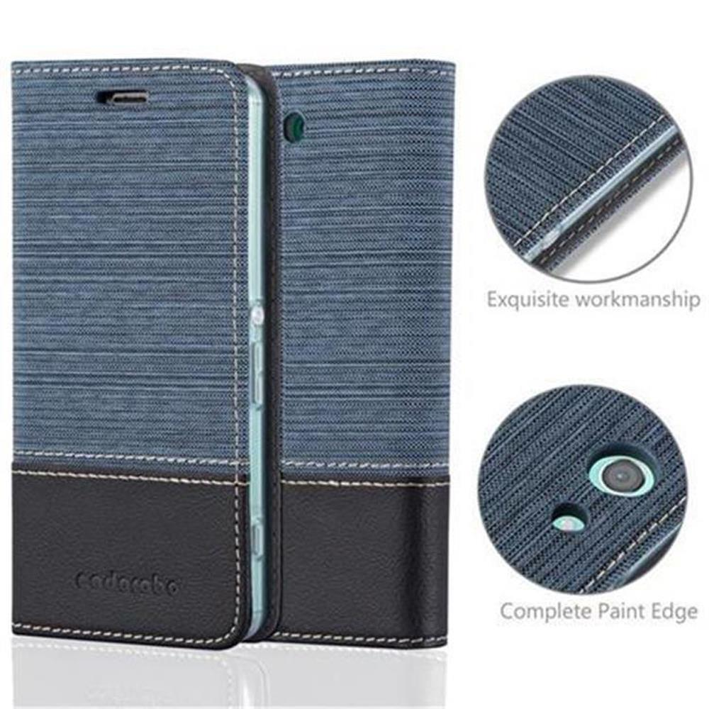 Funda de teléfono azul y negra con detalles de una funda de teléfono.