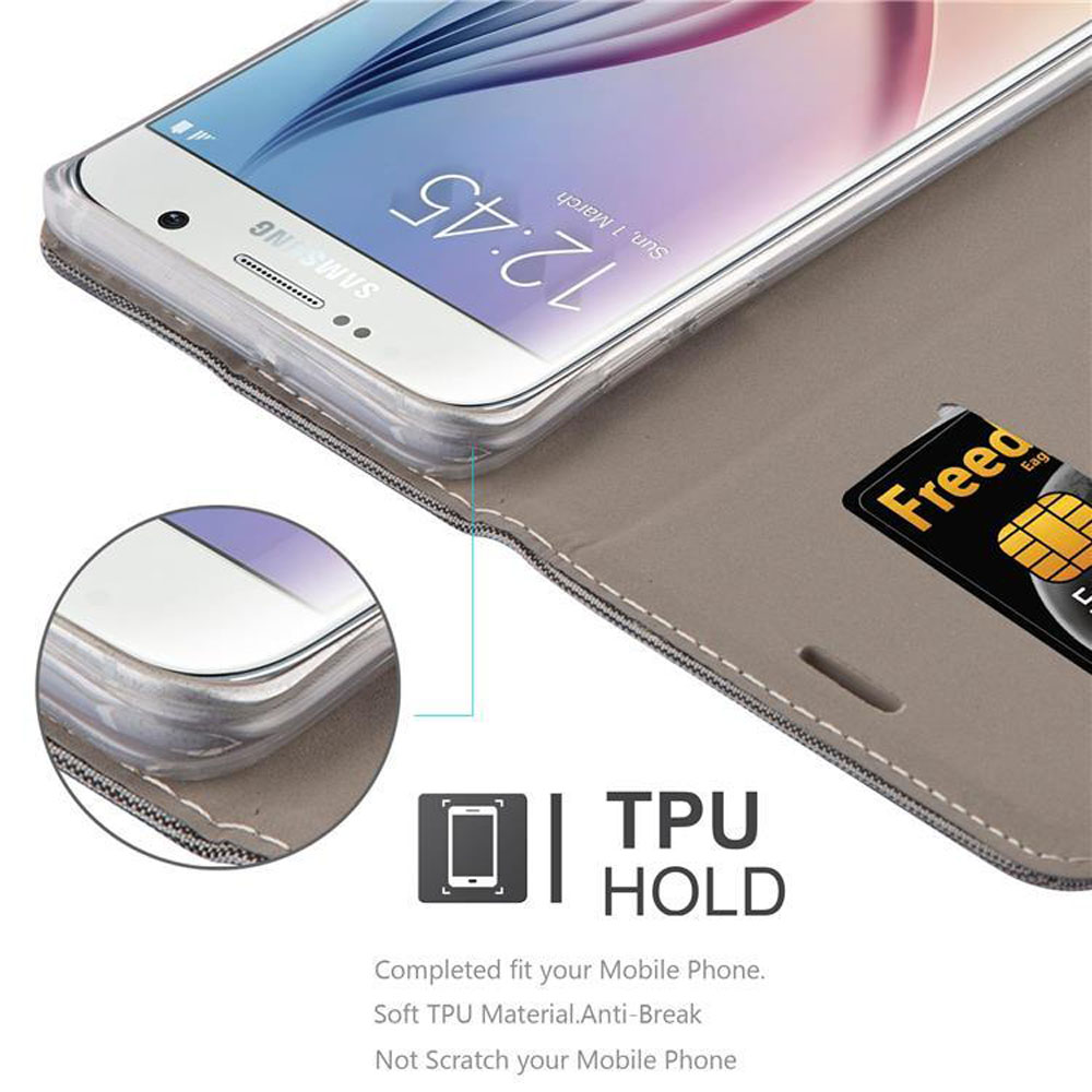 Telefono nella custodia, display con ora 12:45. Testo TPU HOLD. Fessura per scheda visibile.