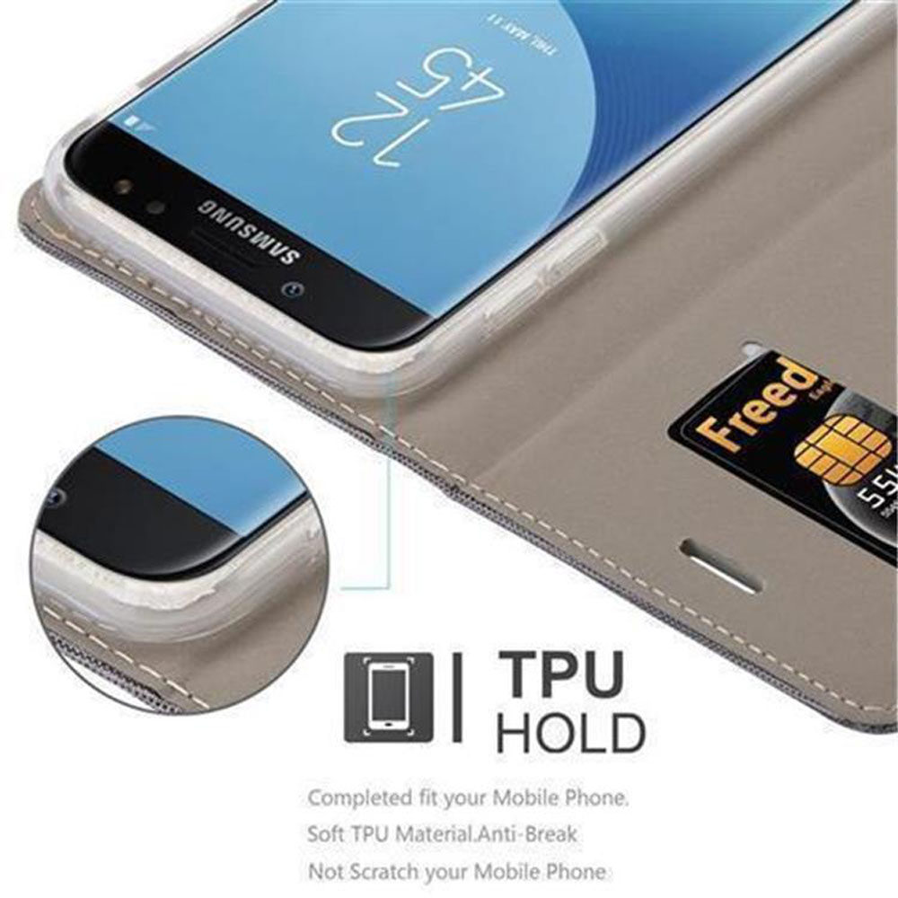 Telefono in custodia con slot per schede, con supporto in TPU.