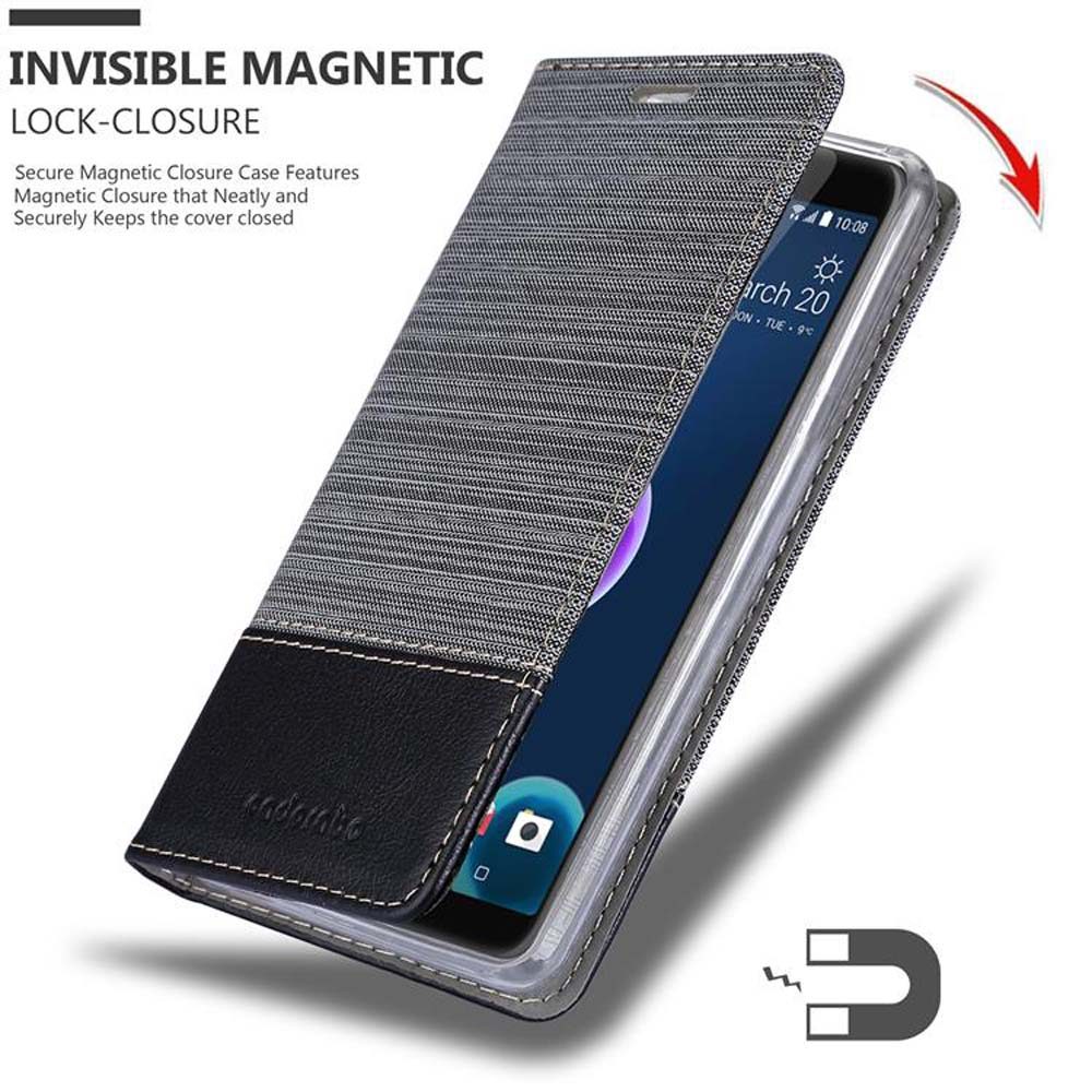 Handyhülle wird geöffnet. Unsichtbarer Magnetverschluss. Telefonbildschirm sichtbar.