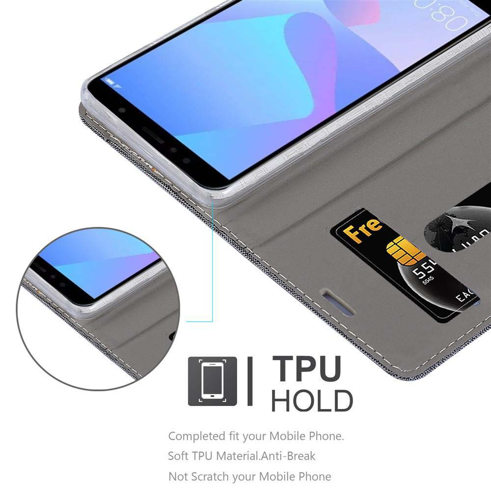 Telefono in custodia, mostra lo schermo. La custodia è in TPU. Carta di credito visibile.