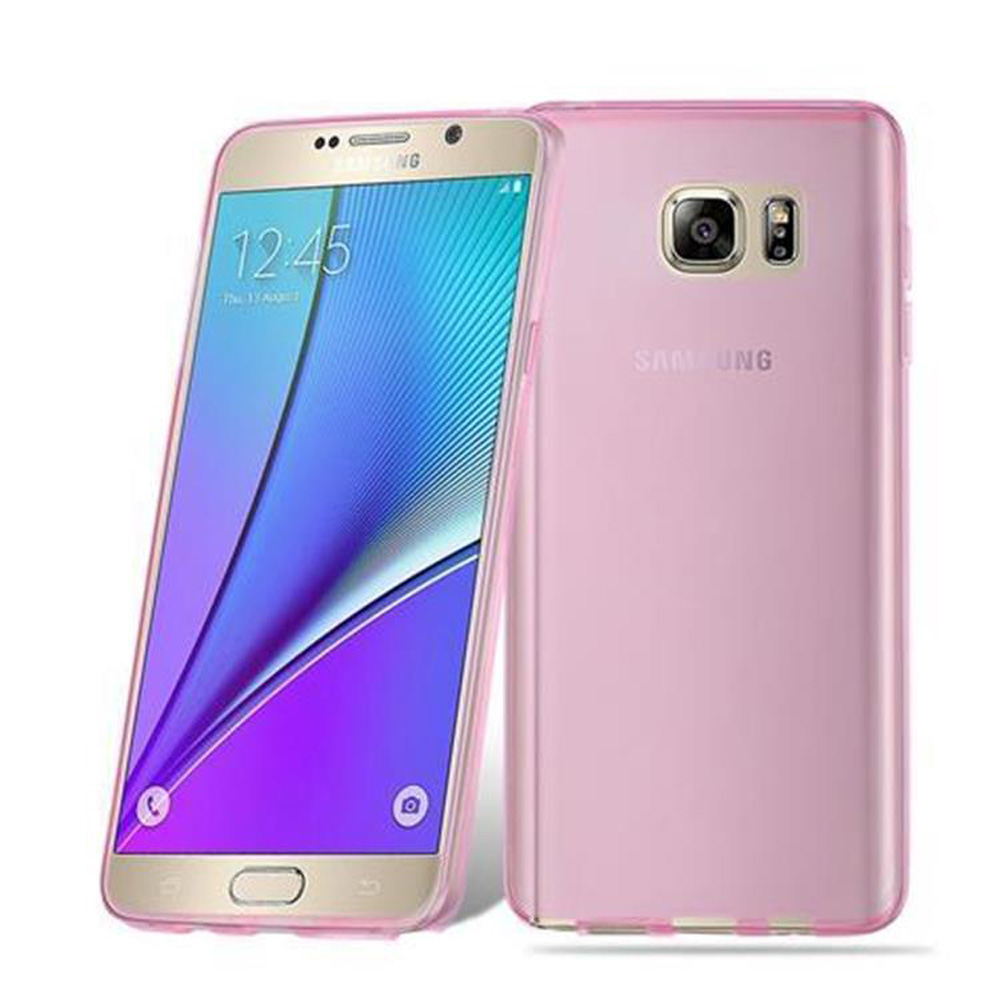 Telefono rosa con altri due telefoni. Il telefono è in una custodia rosa.