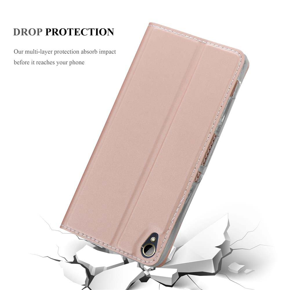Una custodia per telefono con un telefono dentro. Testo: 'Drop Protection'.