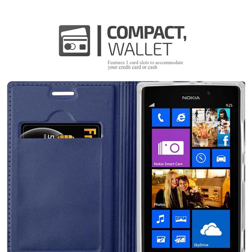 Coque de téléphone bleue avec un téléphone Nokia à l'intérieur, avec fente pour carte et carte.
