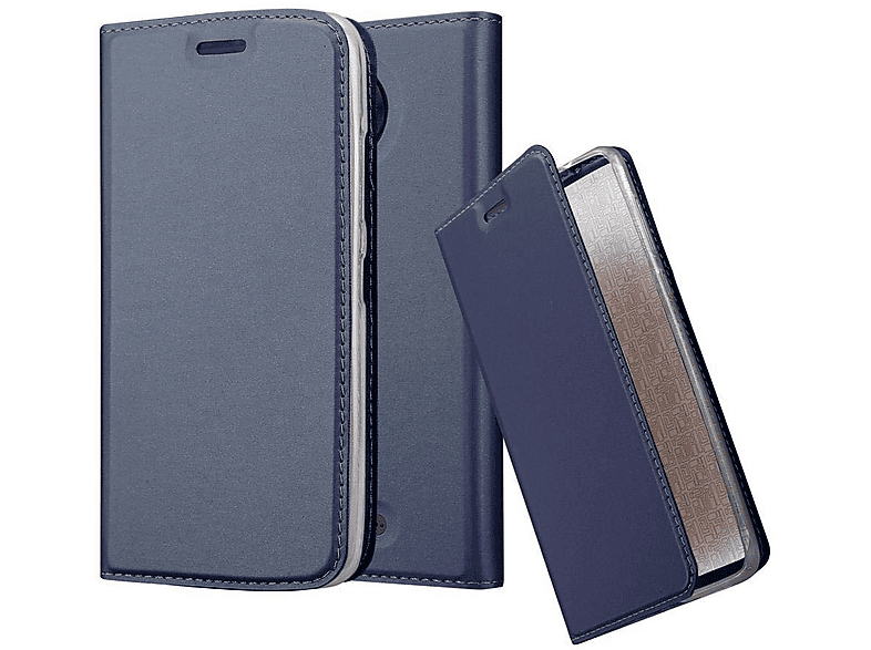 Cadorabo Custodia Libro per Motorola Moto C Plus in Grigio Fiore - in