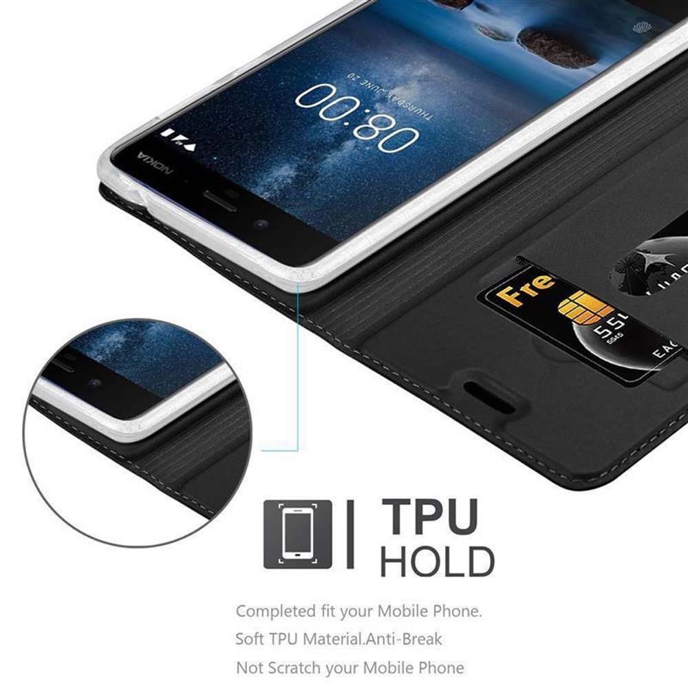 Custodia per smartphone con telefono, carta di credito e testo TPU HOLD.