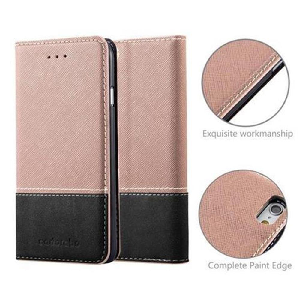 Funda de teléfono, rosa y negra. Características: Mano de obra exquisita y borde de pintura completo.