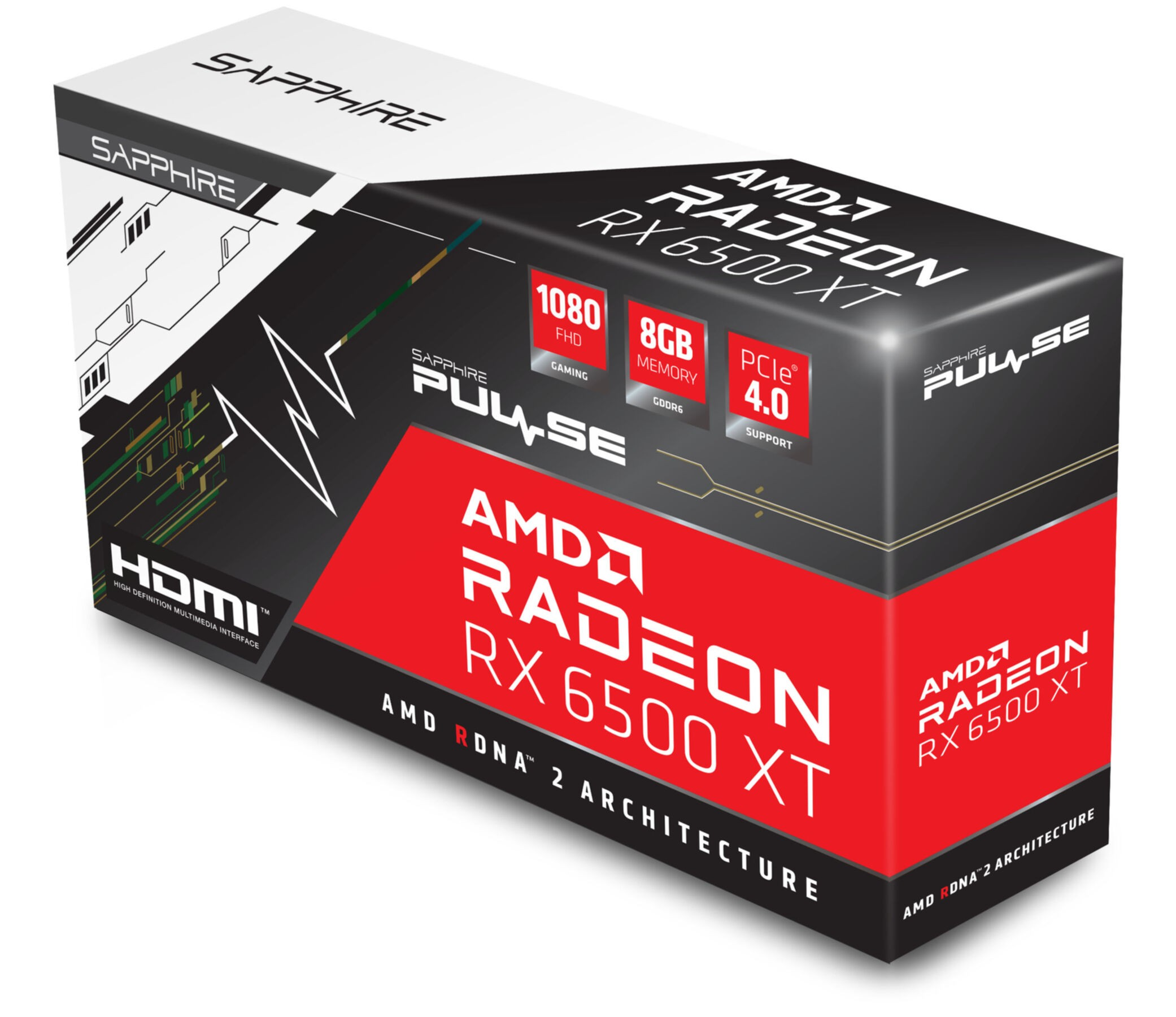 Tarjeta gráfica - SAPPHIRE PULSE Radeon RX 6500 XT, GDDR6, PCI Express x4 4.0