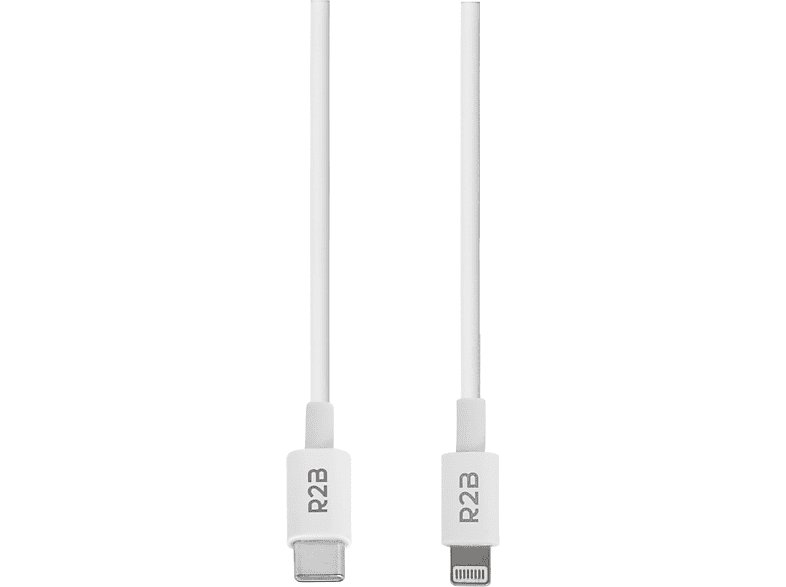 R2B 2m USB-C auf Lightning, Ladekabel, 2 m, Weiß | MediaMarkt