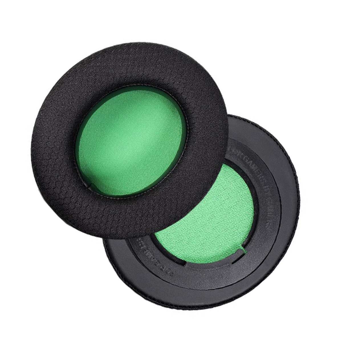 Czarne i zielone nauszniki.