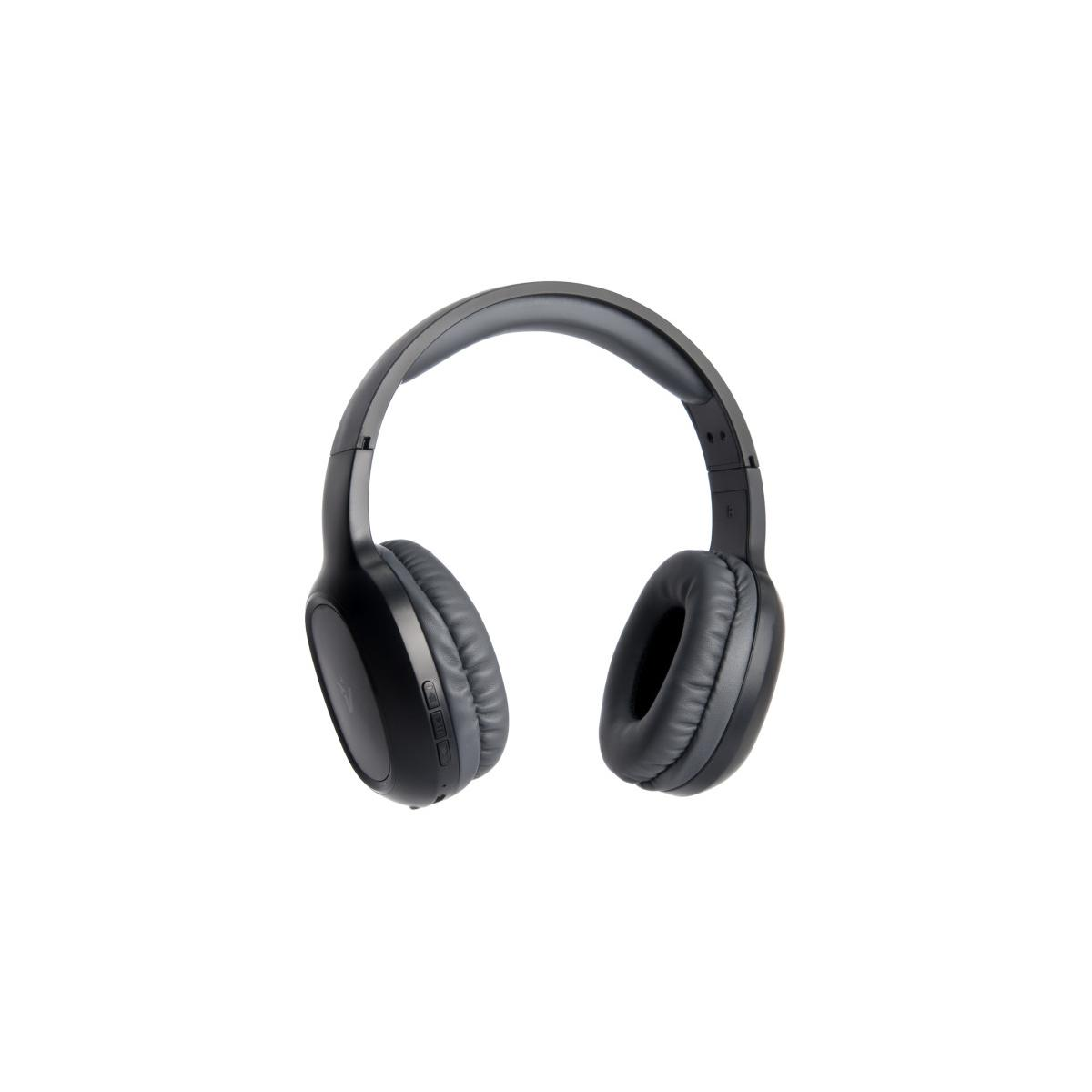 Cuffie nere con design curvo, isolate su sfondo bianco.