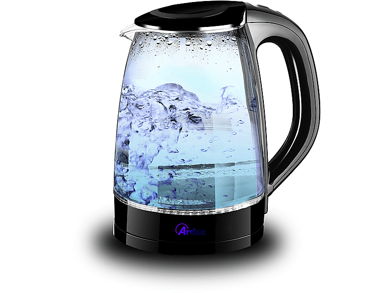 ARDES Wasserkocher Aus Borosilikatglas – 1,8 Liter, Automatische Abschaltung, Kabellos