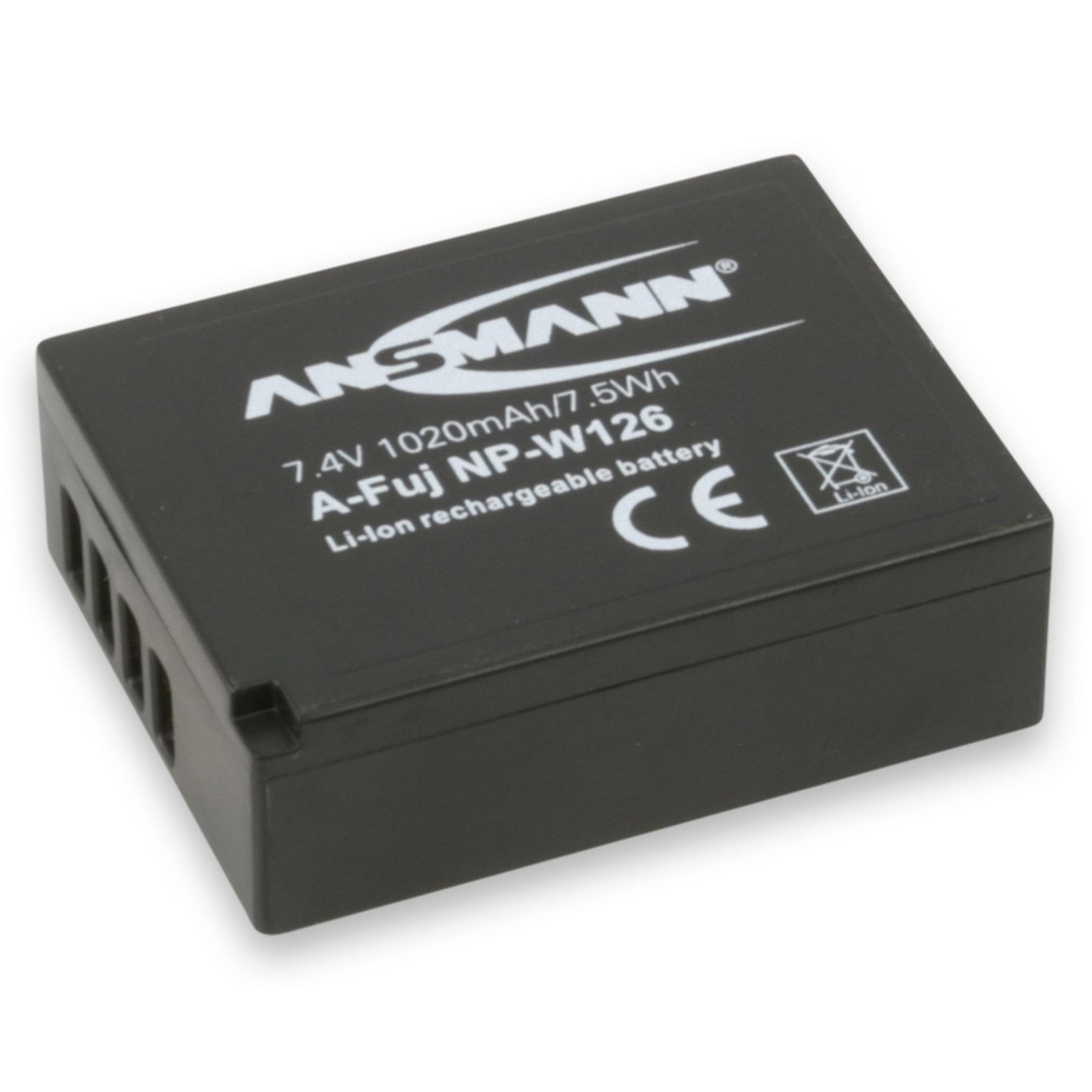 Schwarzer rechteckiger Akku mit weißem Text. Es ist ein 7,4V 1020mAh Li-Ion Akku.