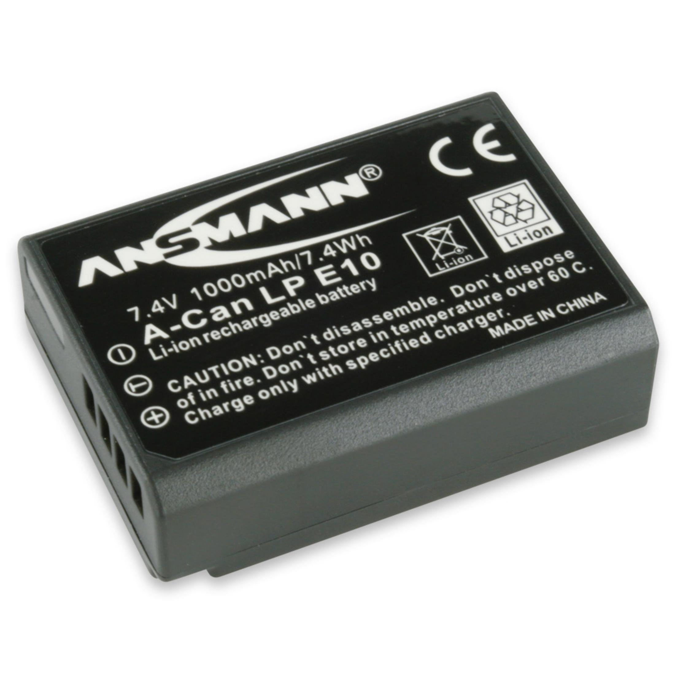 Eine schwarze ANSMANN Akku-Batterie mit Text und Sicherheitssymbolen.