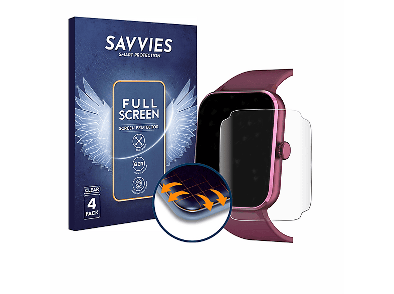 Savvies (6 Pezzi) Pellicola Protettiva In Vetro Per Oppo Reno 8 Lite – Trasparente, Anti Graffio, Facile Applicazione