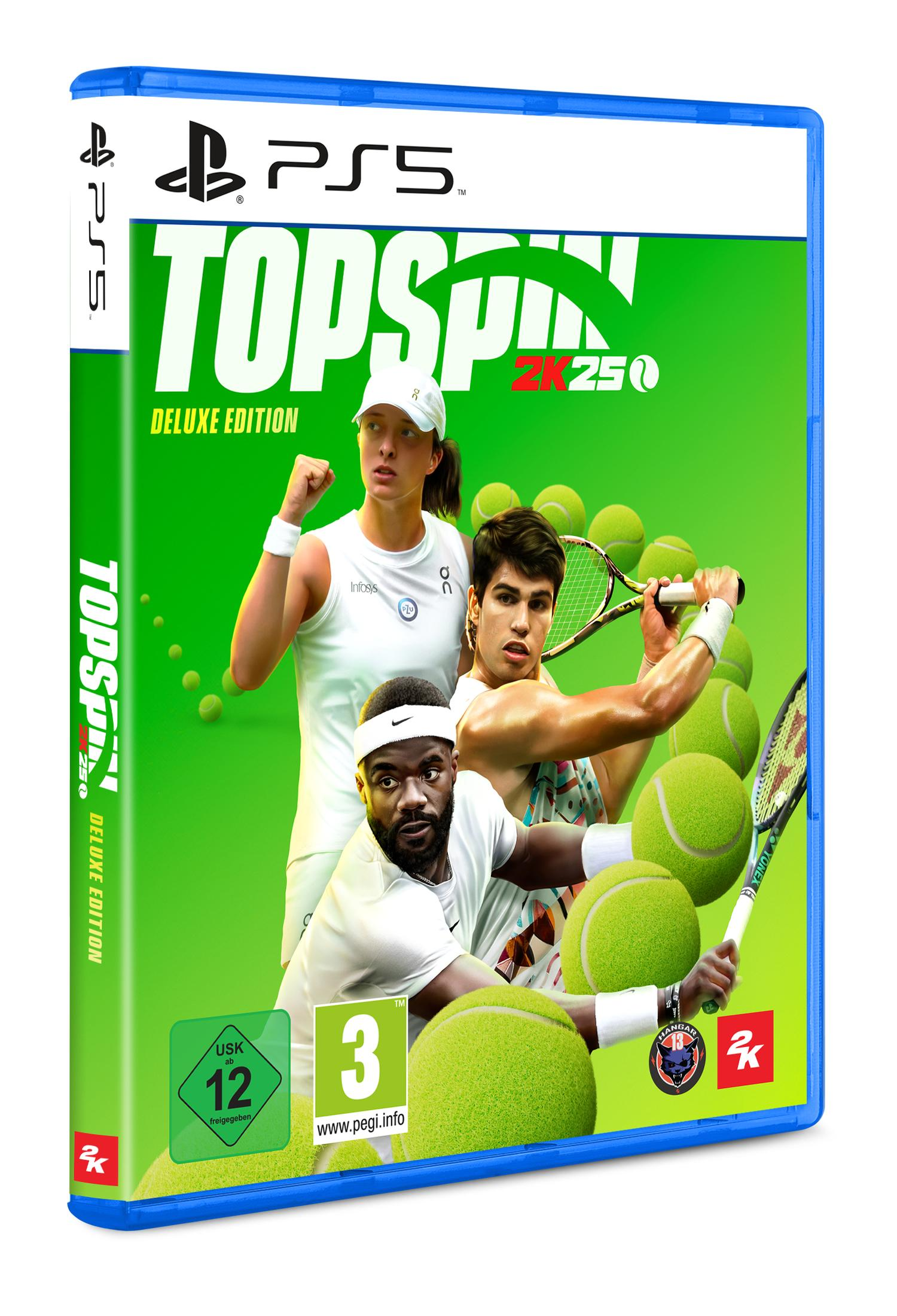 PS5-Spielbox mit Tennisspielern.