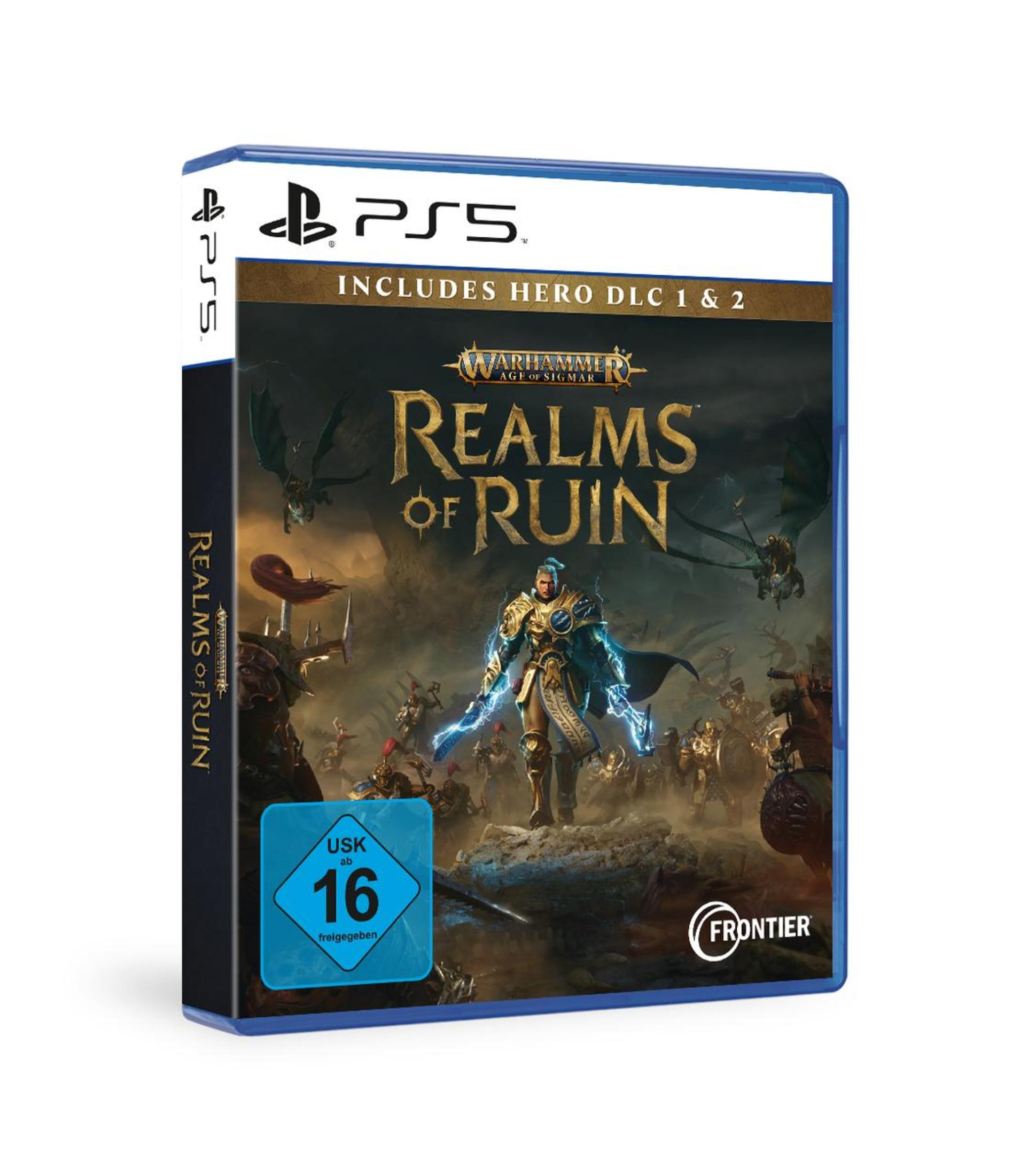 PS5-Spielbox. Cover-Art: Krieger mit leuchtenden Schwertern, kämpfend in einer Kampfszene.