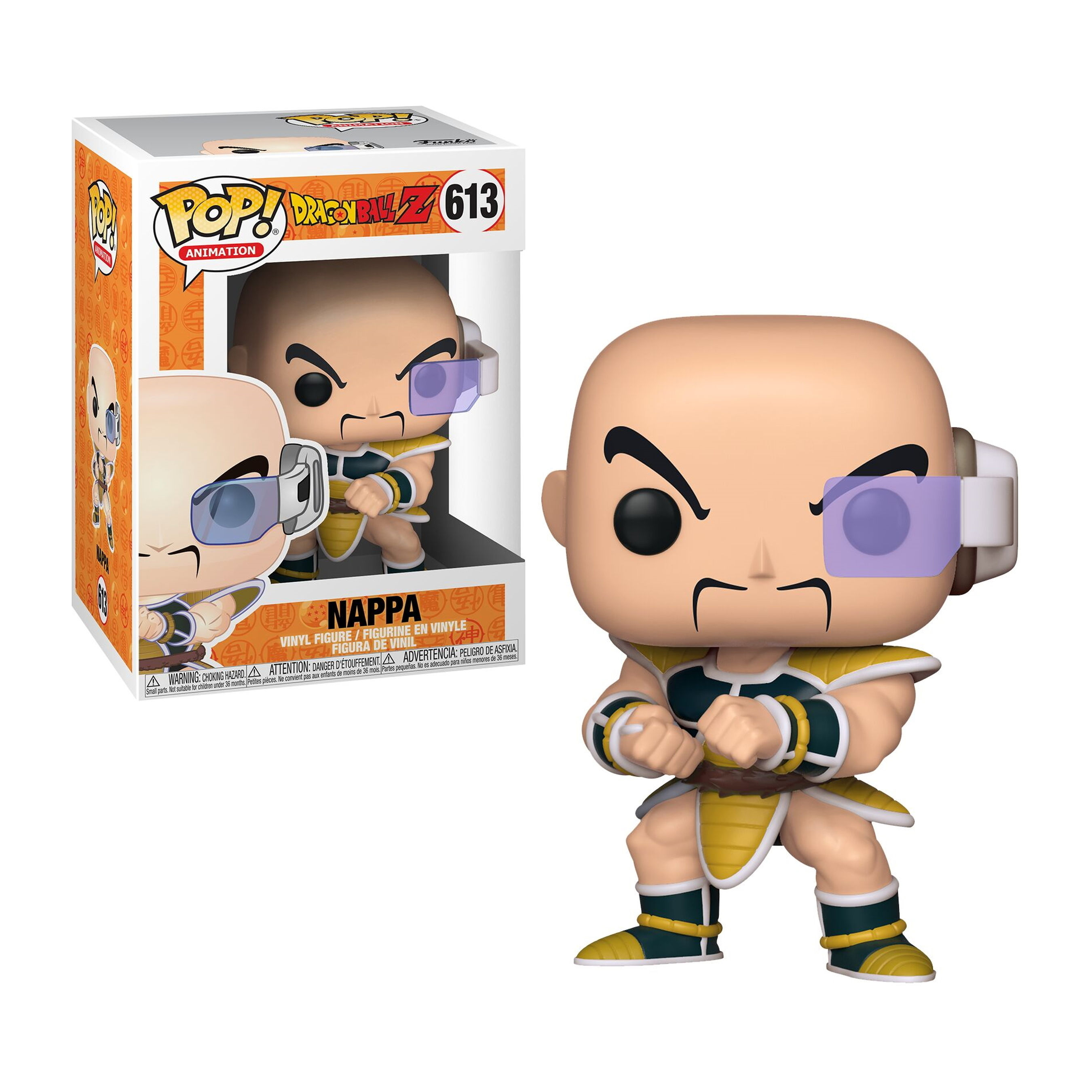Nappa-Figur aus Dragon Ball Z, in einer Box.